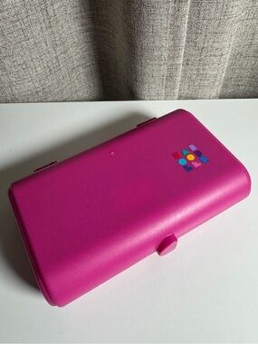 Vintage Caboodles 2606 Hot Pink Makeup Case with Mirror